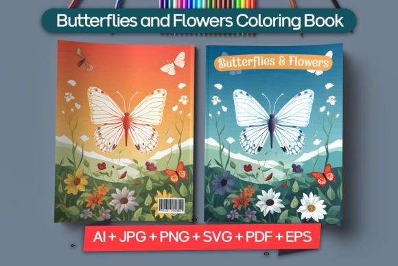 Butterflies and Flowers Coloring Book: A Designer's Dream Template