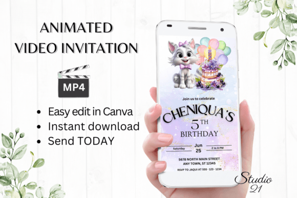 Celebrate Your Cat's Big Day with a Purr-fect Party Invite