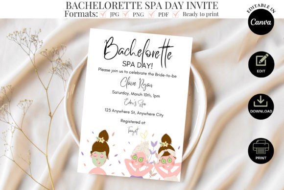 Create the Perfect Bachelorette Spa Day Invite Template