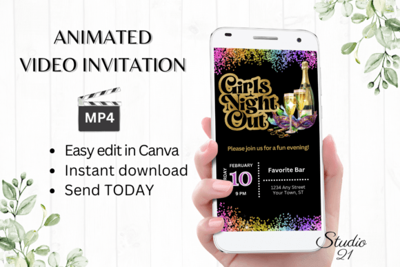 Design a Memorable Mardi Gras Girls Night with This Invitation