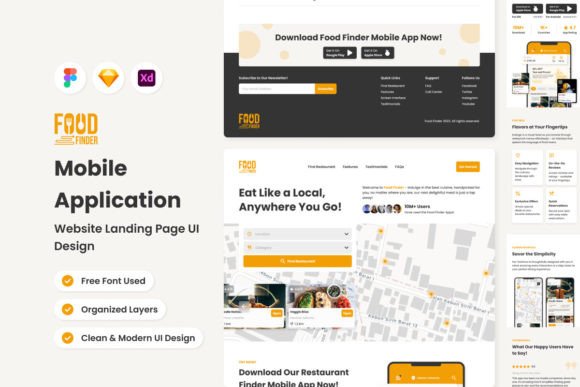Food Finder: A Mobile App Landing Page for Culinary Discovery