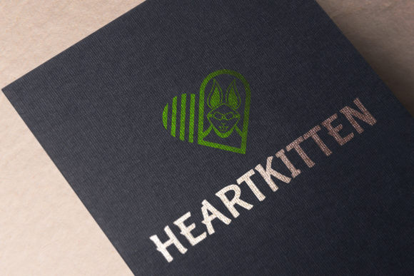 Heartkitten Logo Template: A Modern Vector Design for Any Brand