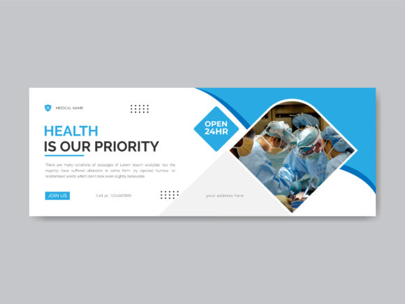 Medical Facebook Cover Design Template for Professional Healthcare
