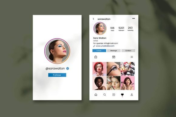 Modern Networking: The Instagram Business Card Template for Digital Creatives