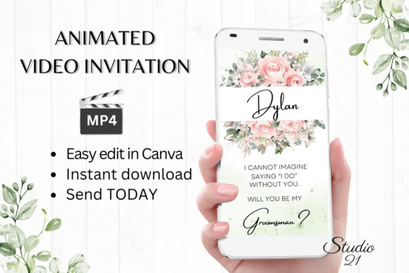 Pink Roses Groomsman Proposal: A Touch of Elegance for Your Wedding