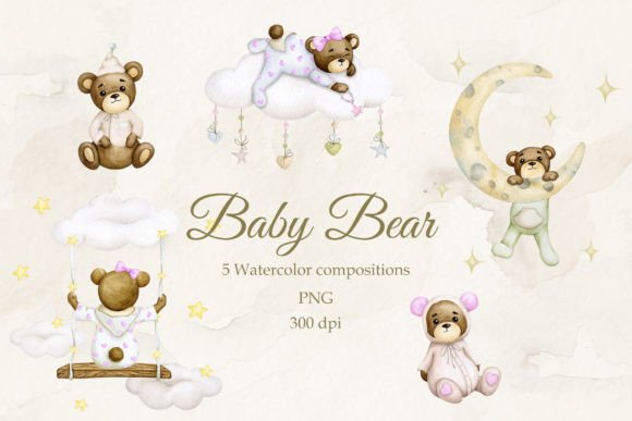 Whimsical Watercolor Bears for Your Creative Projects